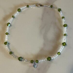 Swarovski Peridot Crystal Necklace - 16"